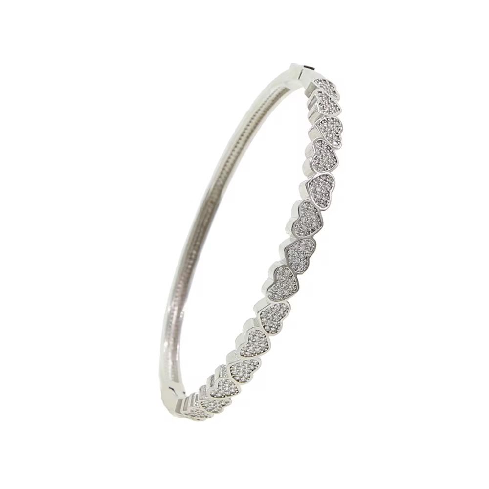 Heartline Bangle in silver