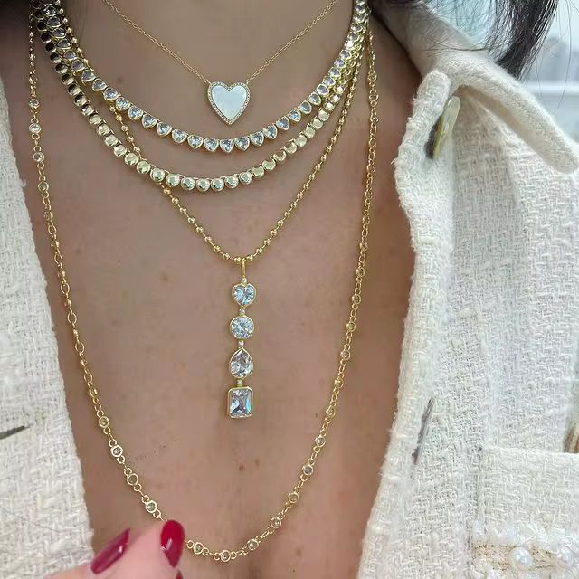 Sweetheart Tennis Necklace