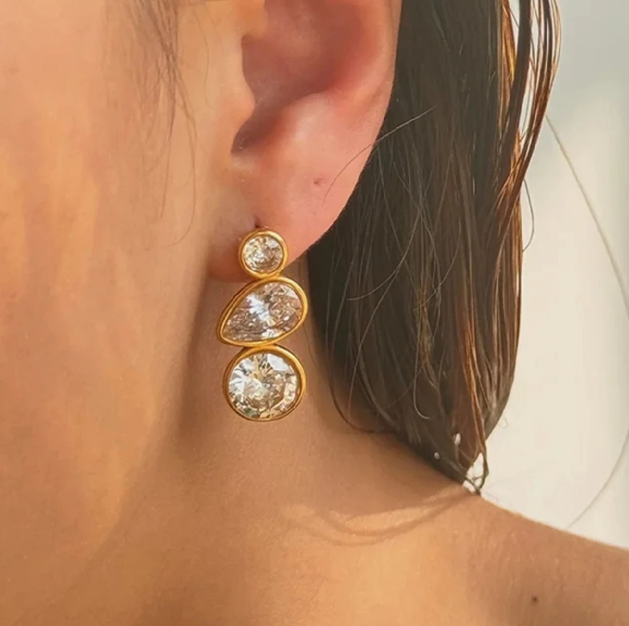 Martini Earrings in Gold