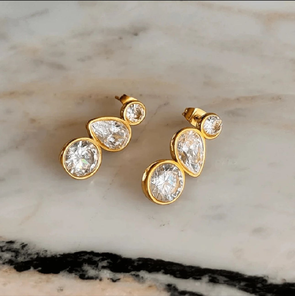 Martini Earrings in Gold