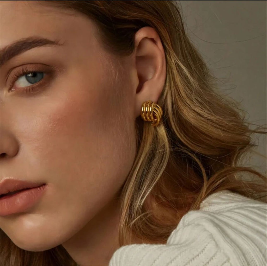 Triple Stranded Earrings